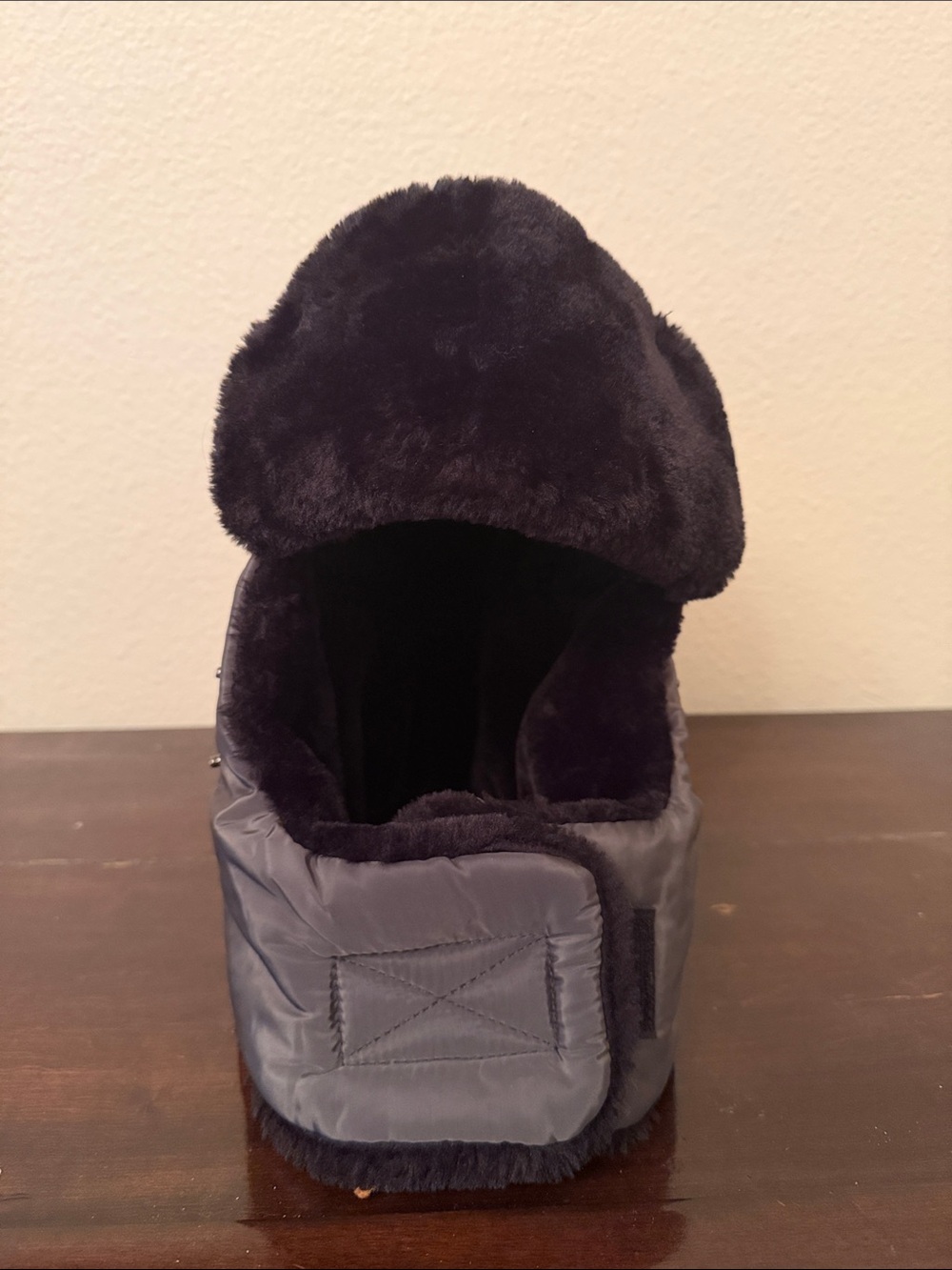 Men's Black Faux-Fur Trapper Hat - Stylish Cold-Weather Headwear